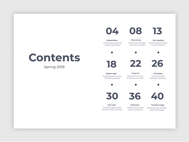 Detail Cute Table Of Contents Template Nomer 37