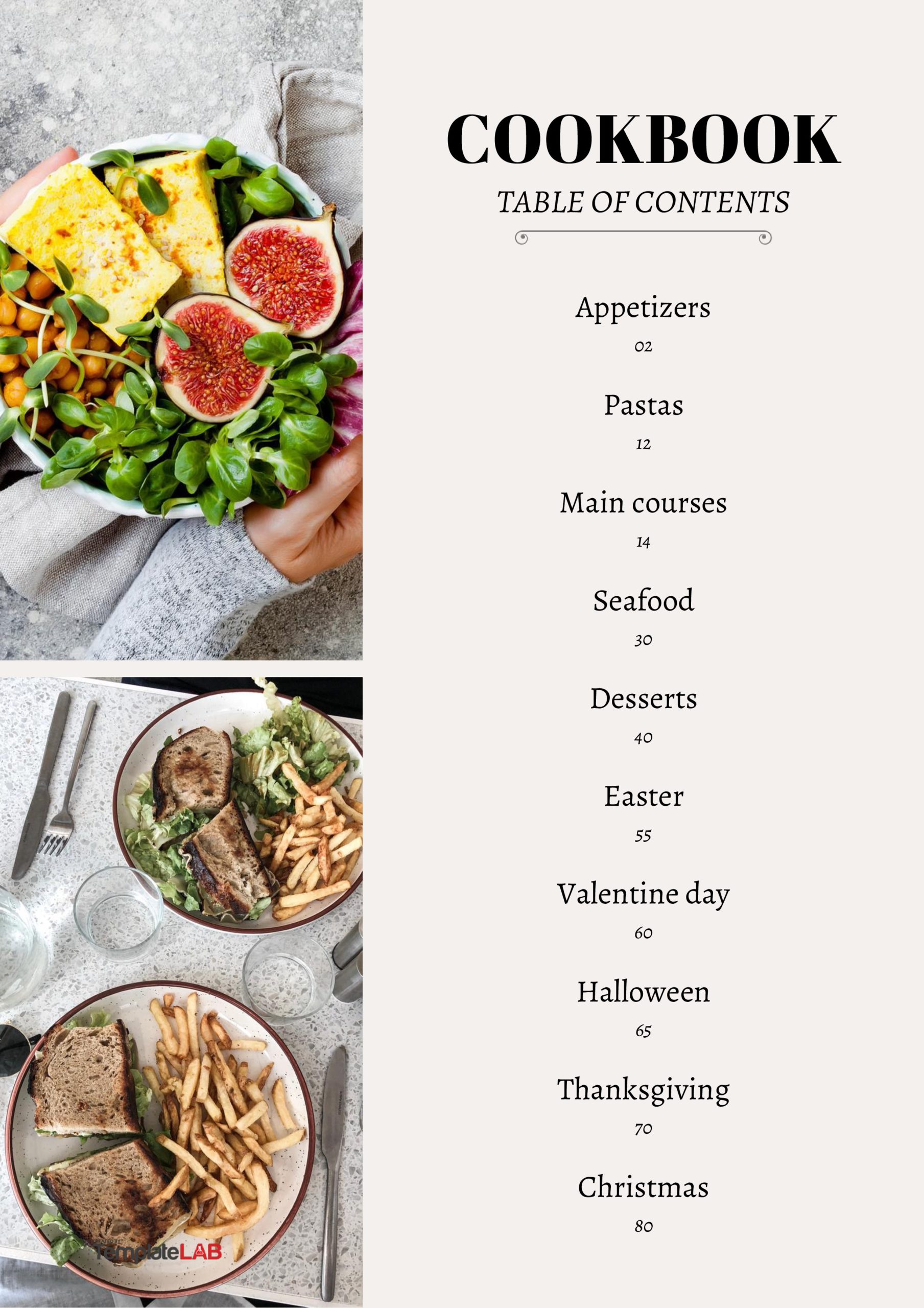 Detail Cute Table Of Contents Template Nomer 55