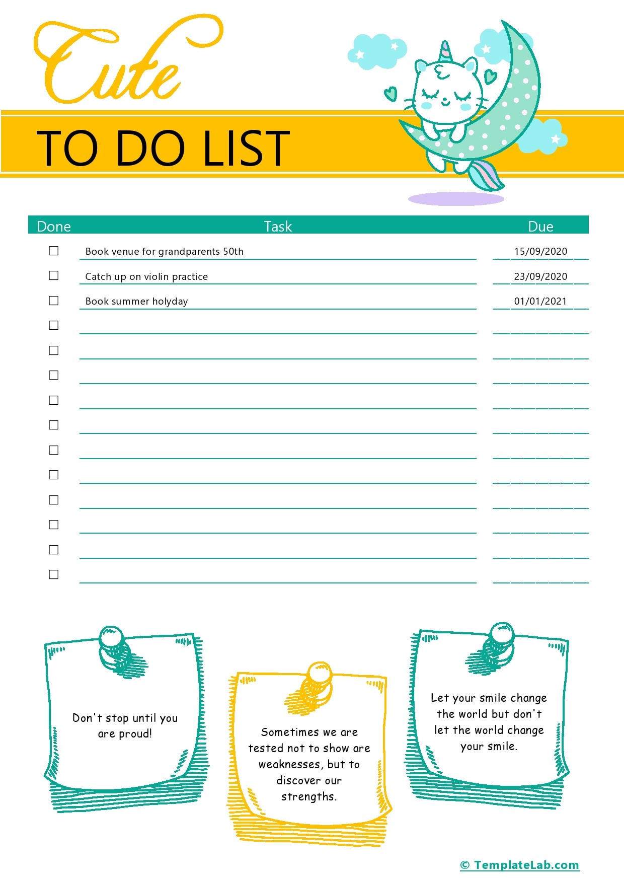 Detail Cute To Do List Template Excel Nomer 2