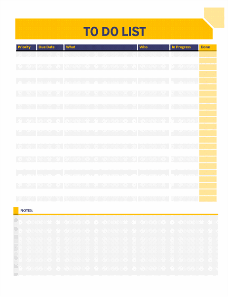 Detail Cute To Do List Template Excel Nomer 11