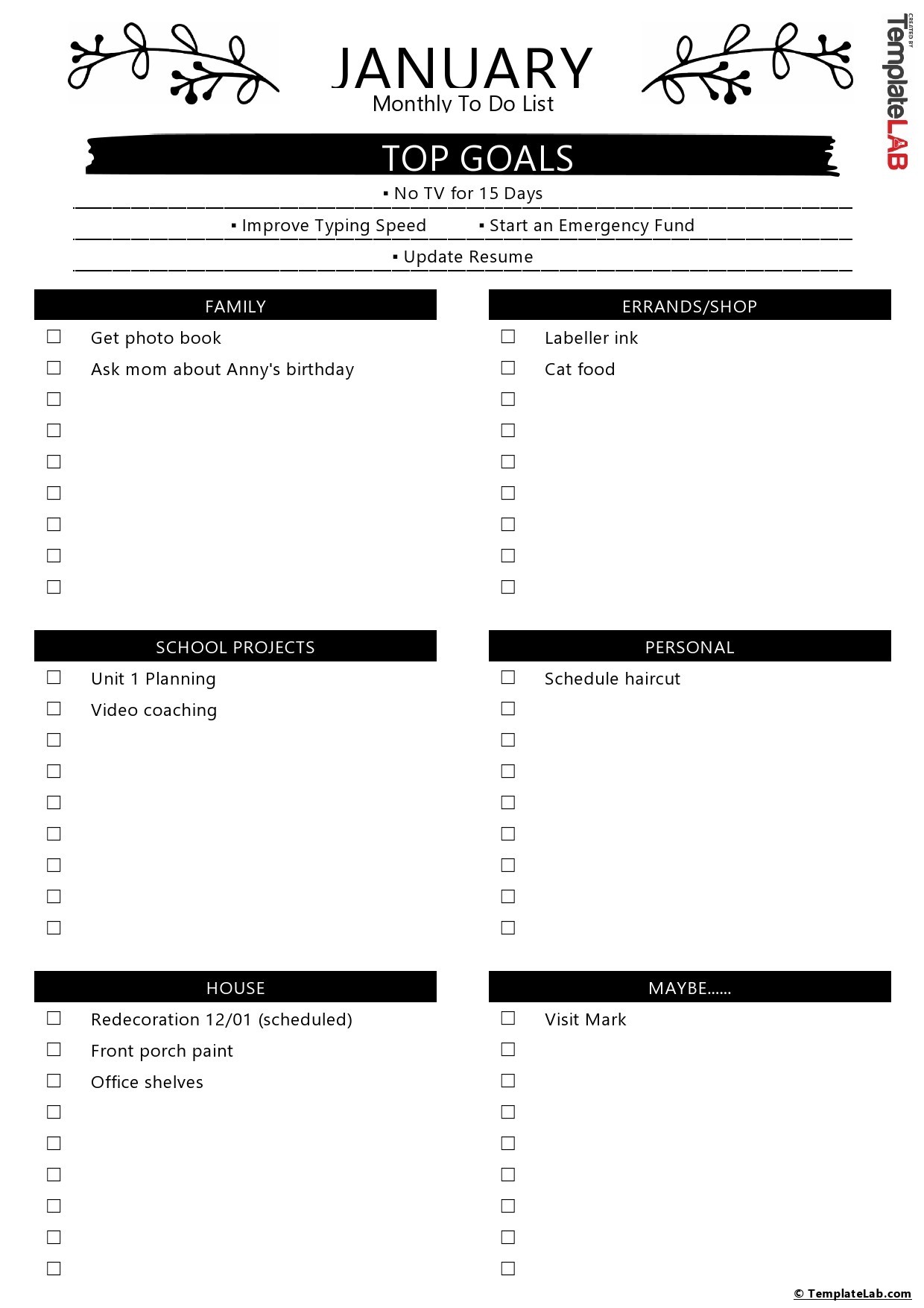 Detail Cute To Do List Template Excel Nomer 21