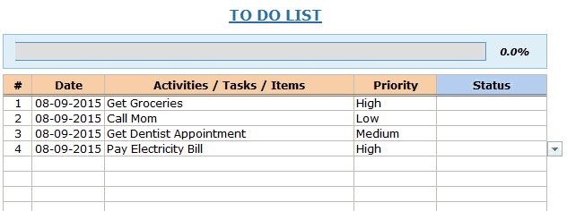 Detail Cute To Do List Template Excel Nomer 24