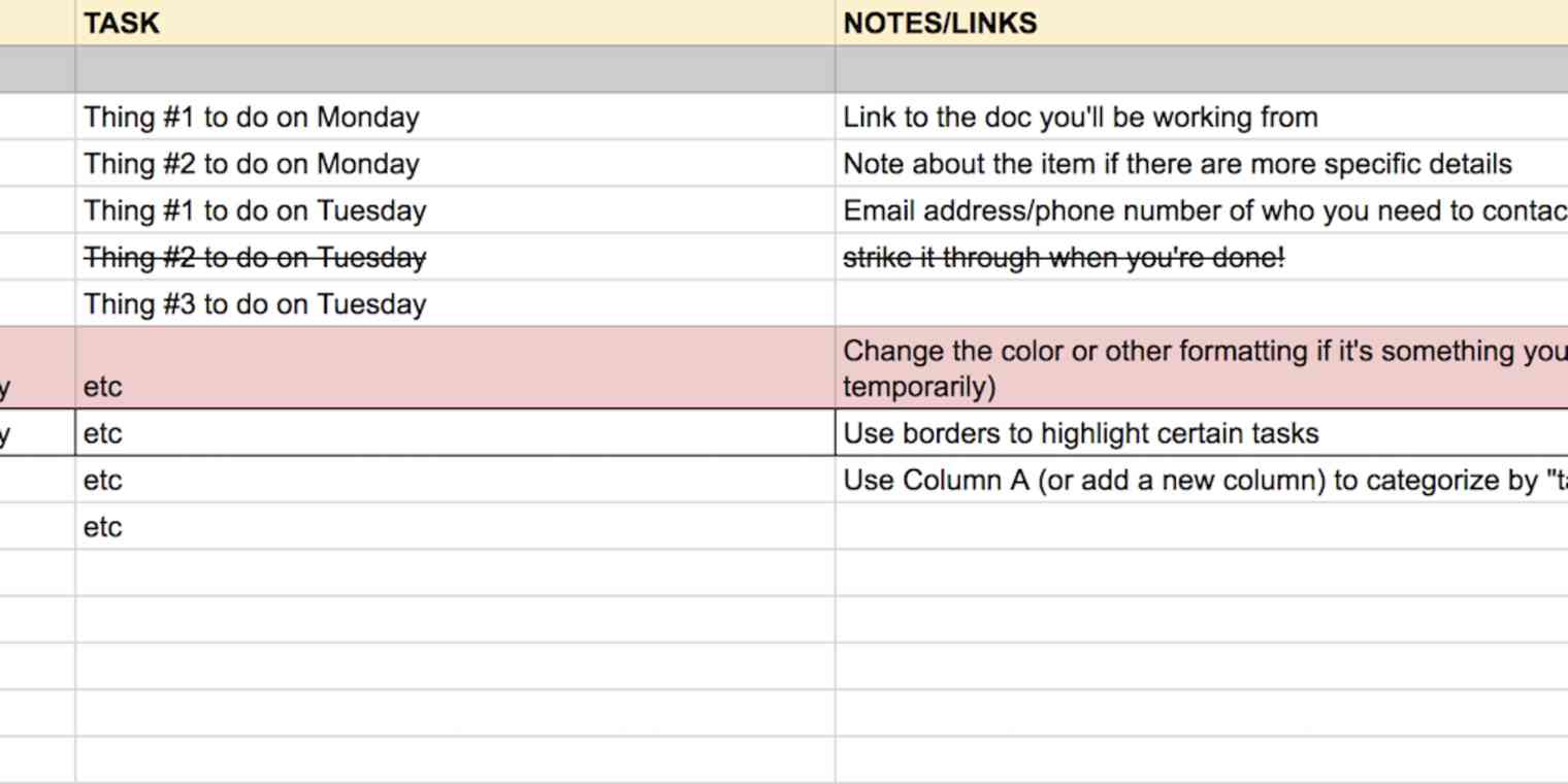 Detail Cute To Do List Template Excel Nomer 30