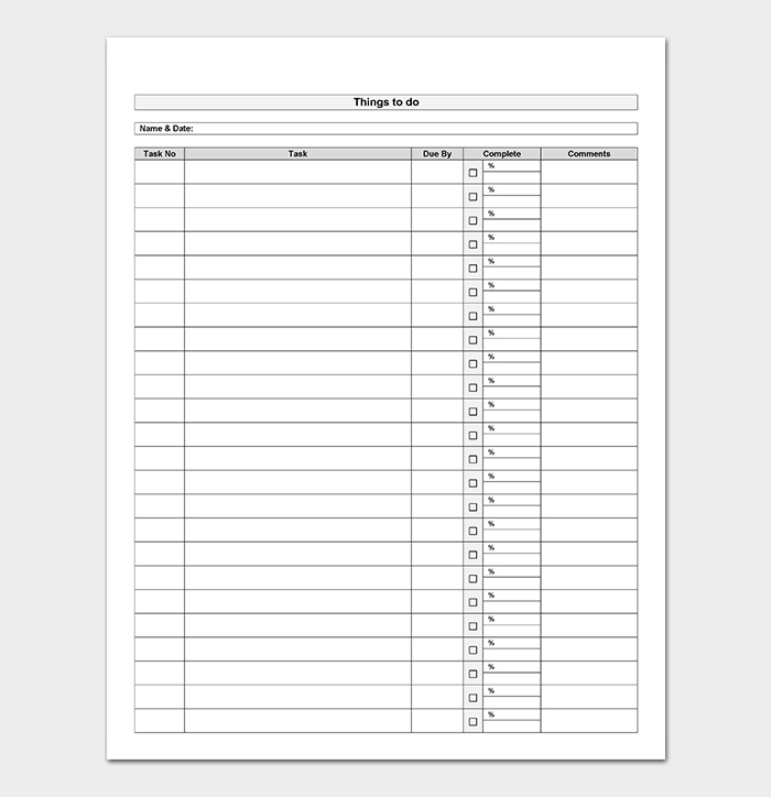 Detail Cute To Do List Template Excel Nomer 50