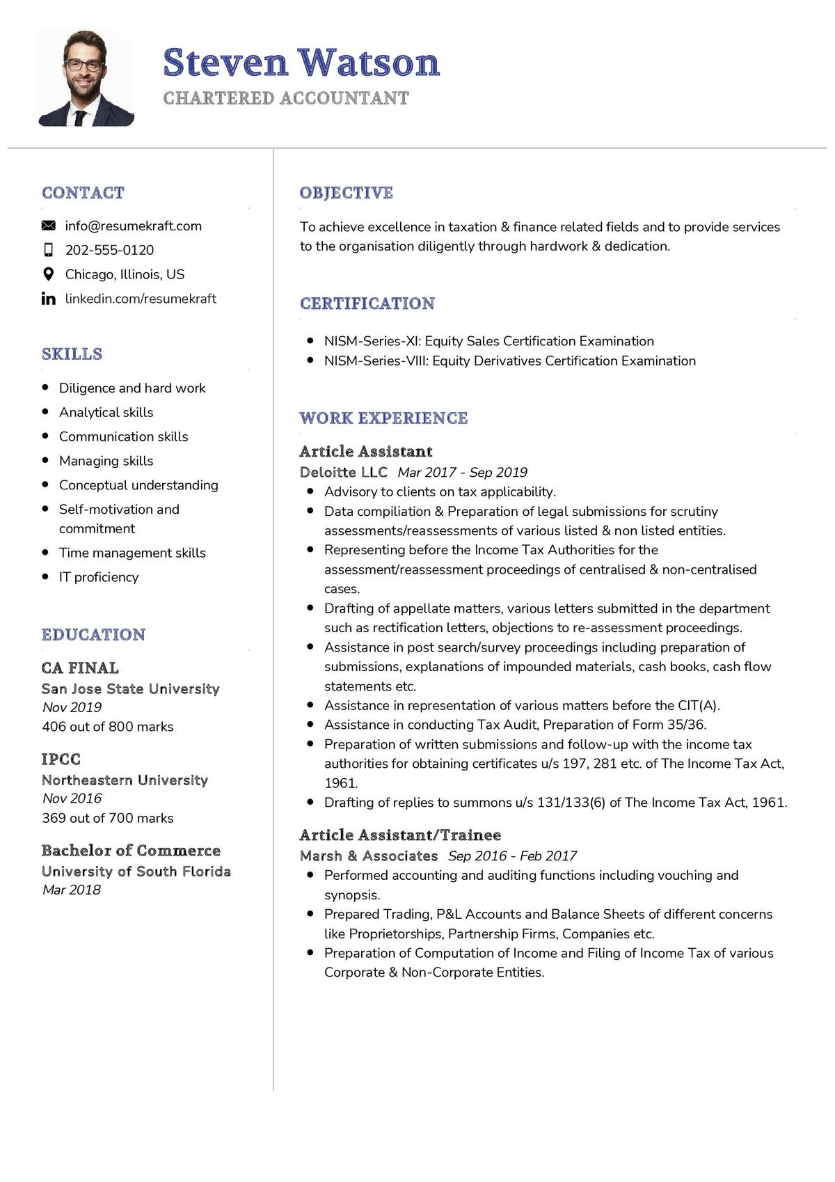 Detail Cv Accounting Template Nomer 5