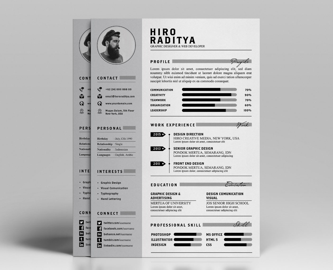 Cv And Portfolio Template - KibrisPDR