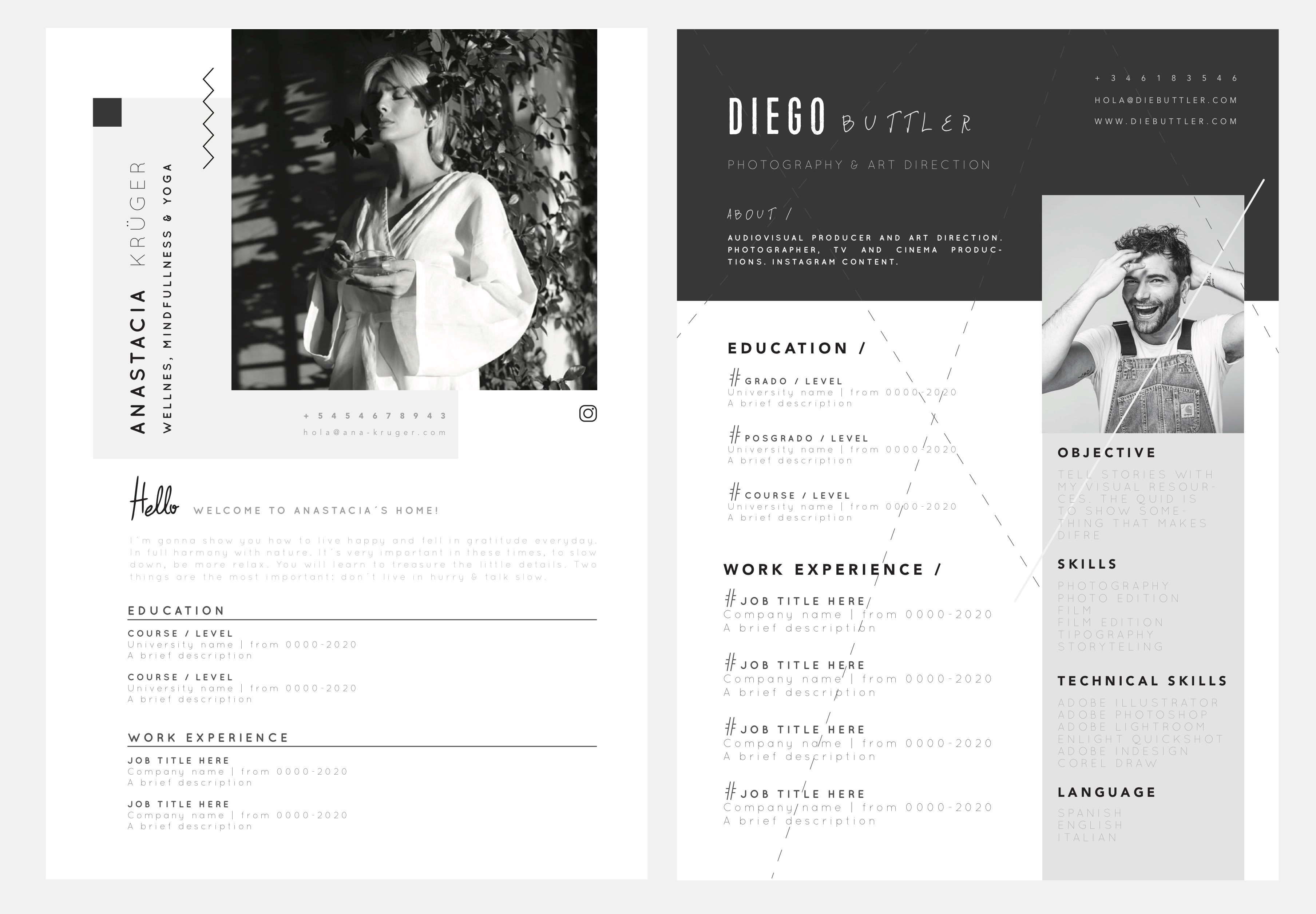Detail Cv And Portfolio Template Nomer 23