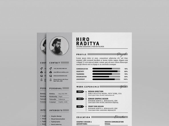 Detail Cv And Portfolio Template Nomer 4