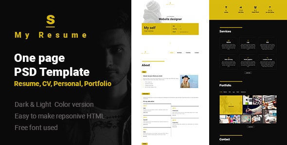 Detail Cv And Portfolio Template Nomer 28