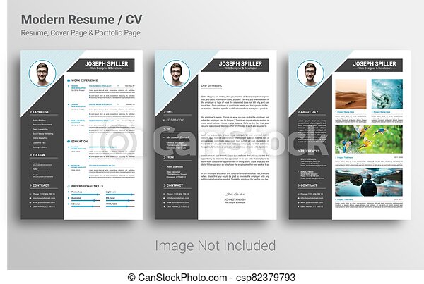 Detail Cv And Portfolio Template Nomer 29