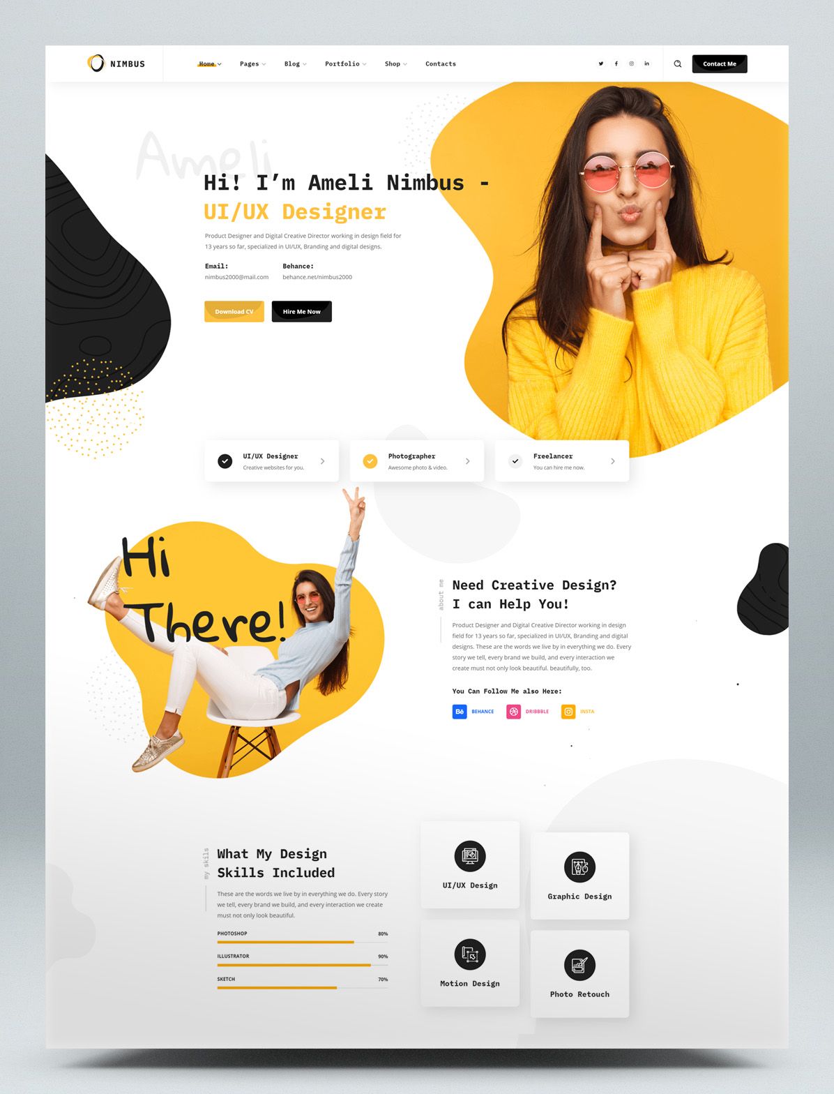 Detail Cv And Portfolio Template Nomer 30