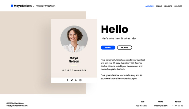 Detail Cv And Portfolio Template Nomer 33