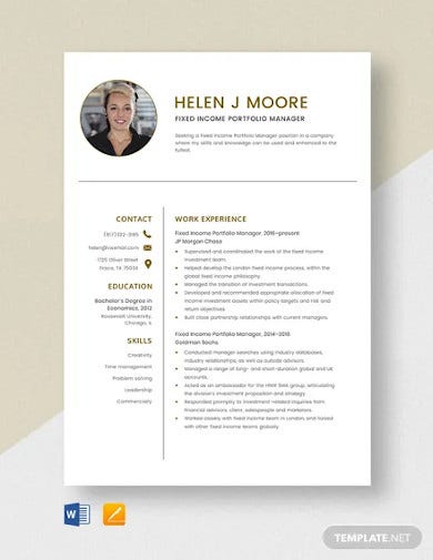 Detail Cv And Portfolio Template Nomer 5