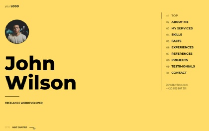 Detail Cv And Portfolio Template Nomer 35