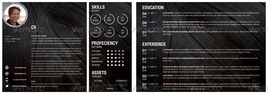 Detail Cv And Portfolio Template Nomer 36