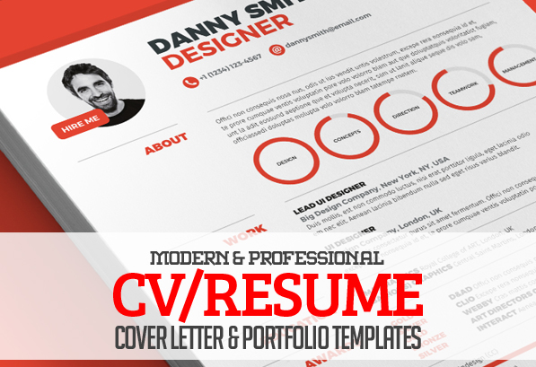 Detail Cv And Portfolio Template Nomer 39