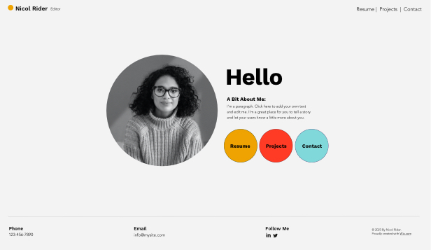 Detail Cv And Portfolio Template Nomer 43