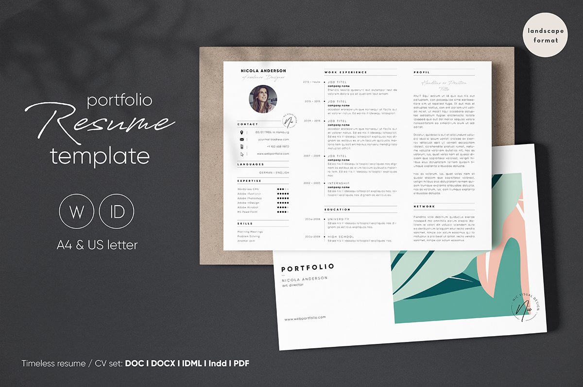 Detail Cv And Portfolio Template Nomer 47