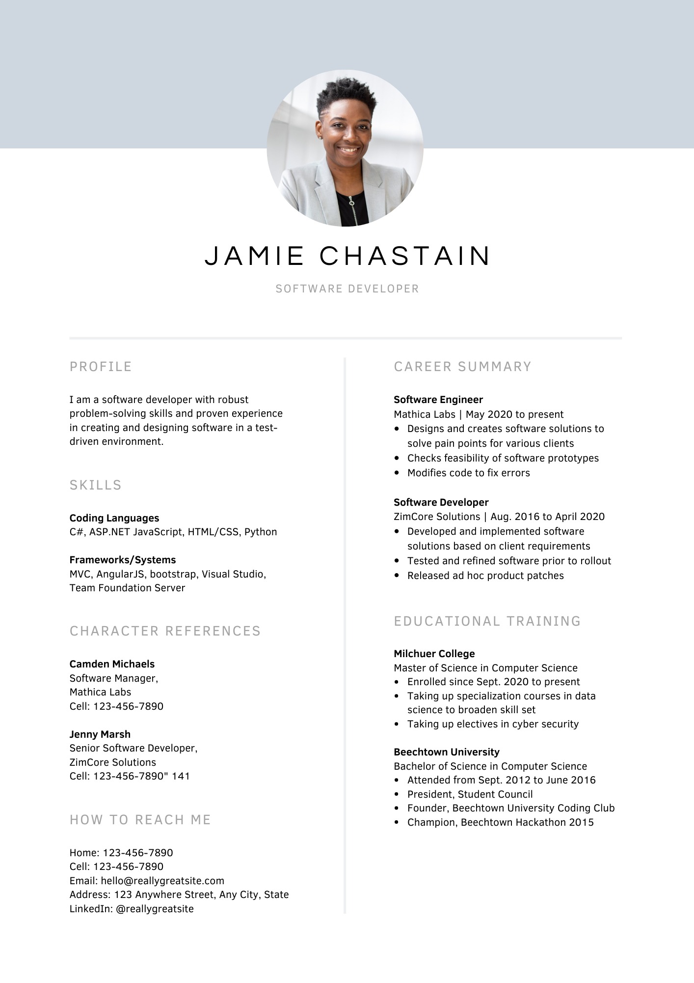 Detail Cv Canva Template Nomer 12