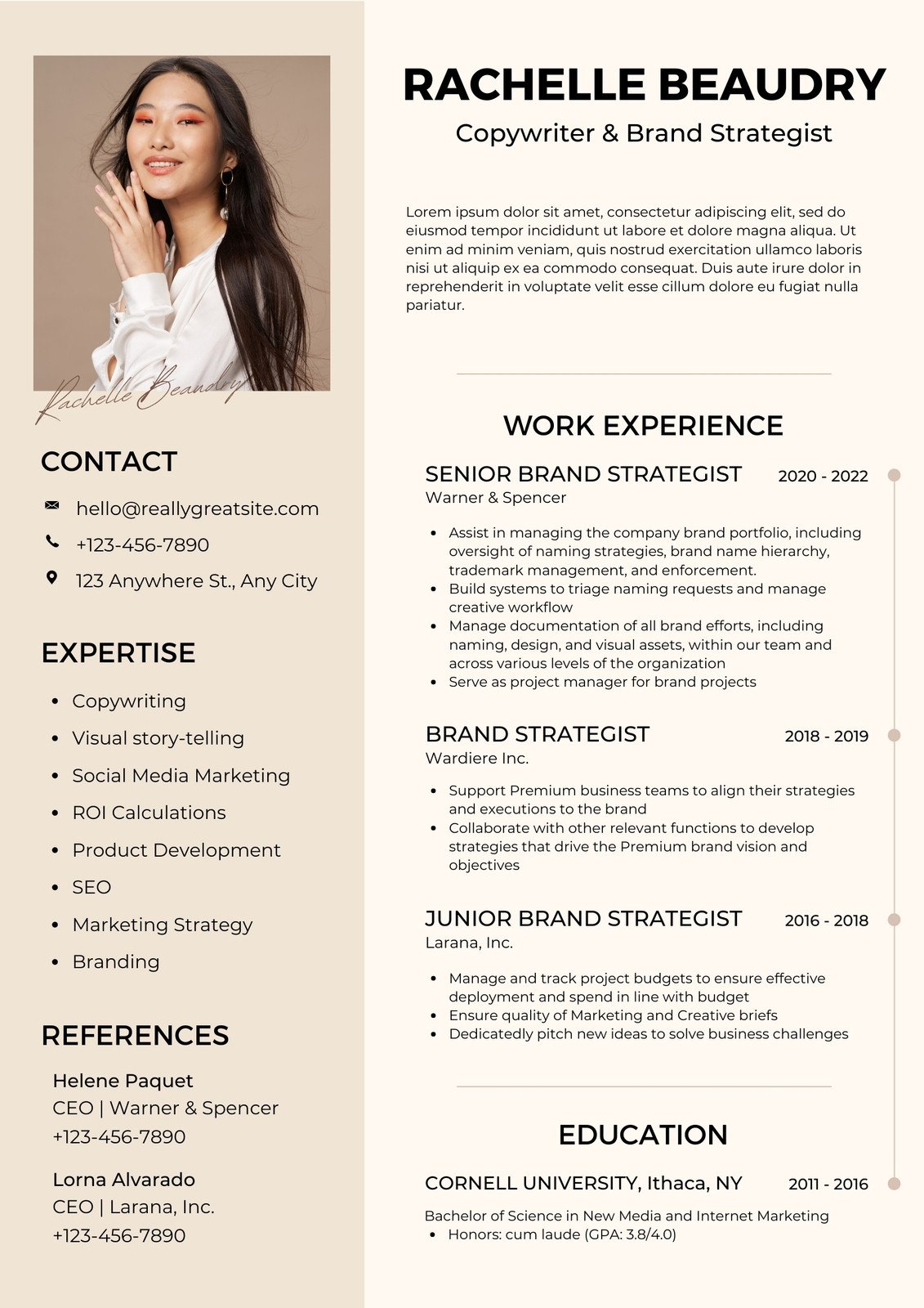 Detail Cv Canva Template Nomer 13