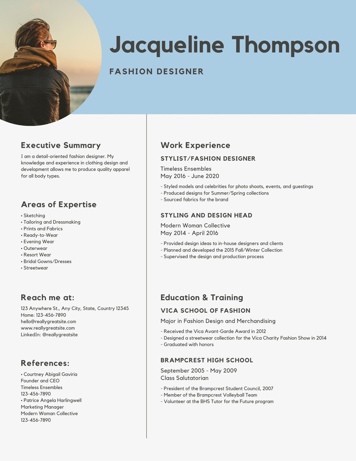 Detail Cv Canva Template Nomer 21