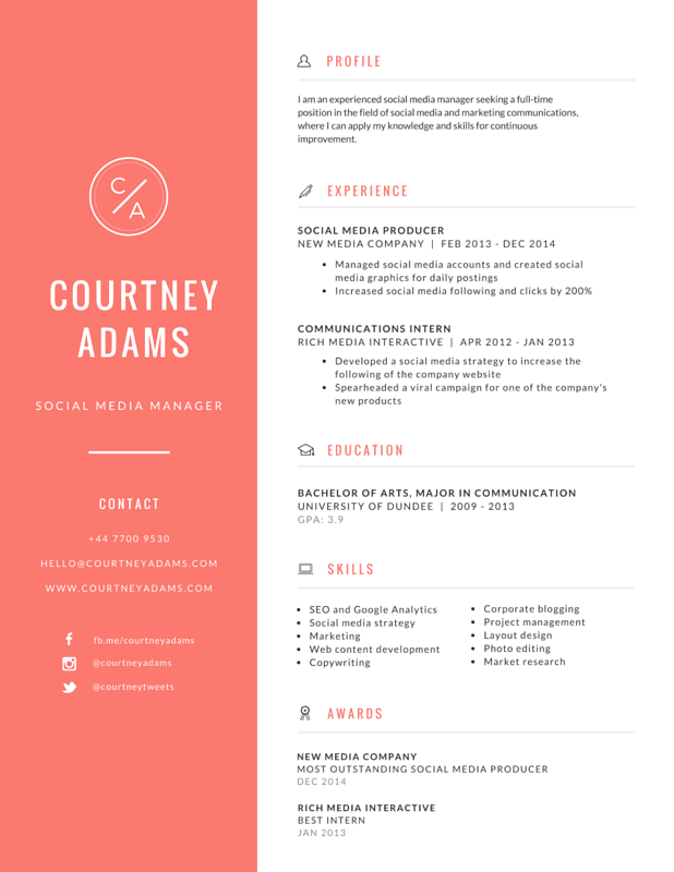 Detail Cv Canva Template Nomer 9