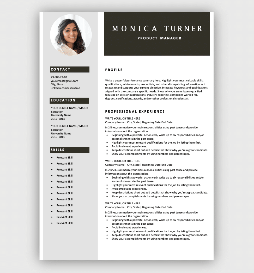 Detail Cv Format Template Word Nomer 14