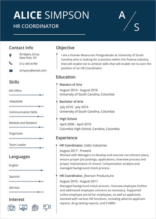 Detail Cv Format Template Word Nomer 33