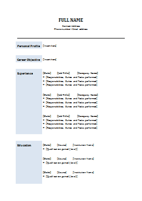 Detail Cv Format Template Word Nomer 53