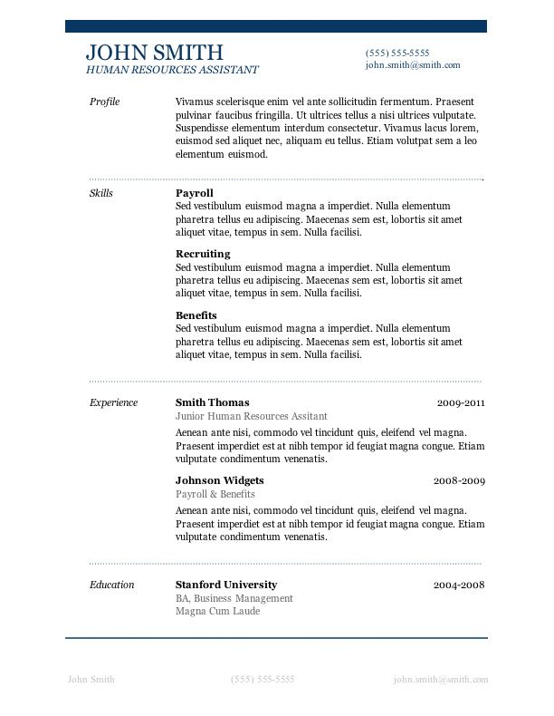 Detail Cv Format Template Word Nomer 8