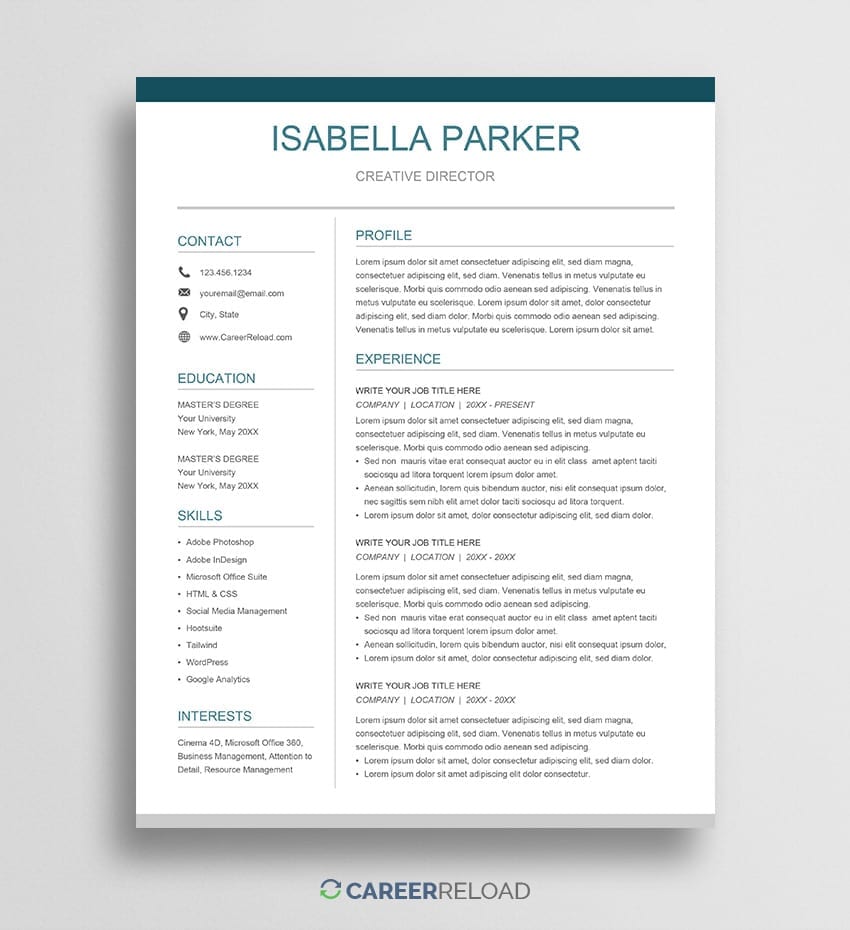 Detail Cv Google Docs Template Nomer 16