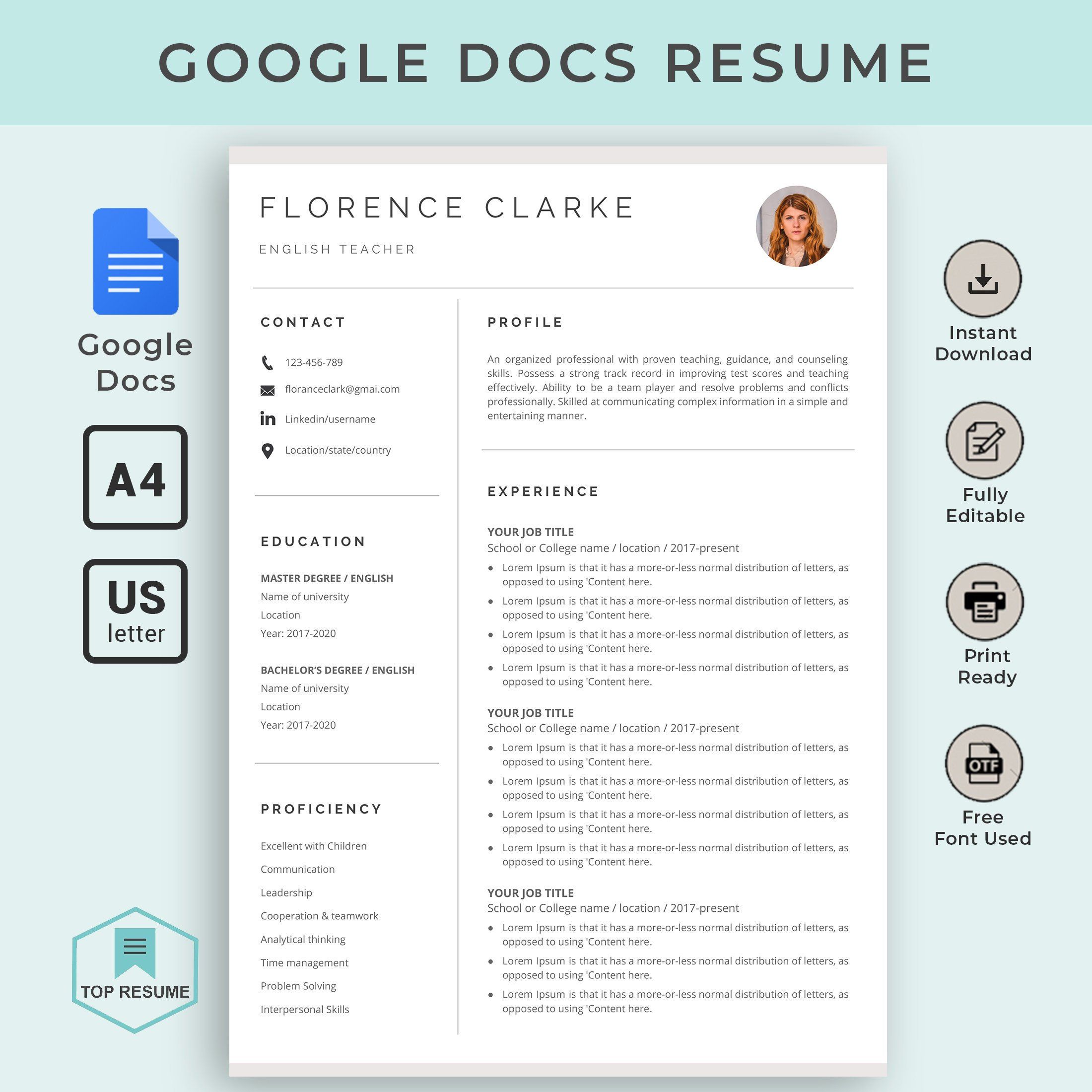 Detail Cv Google Docs Template Nomer 21