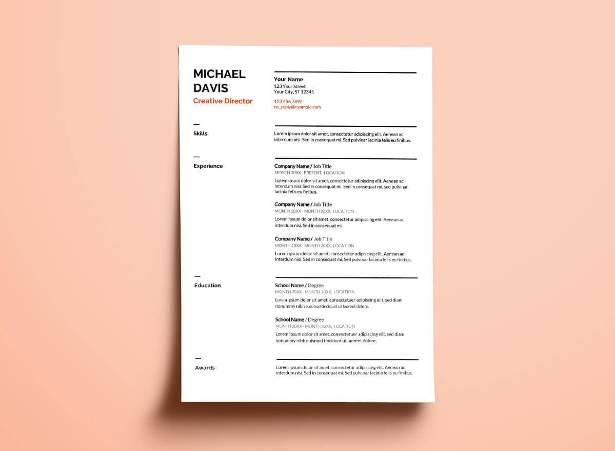 Detail Cv Google Docs Template Nomer 37