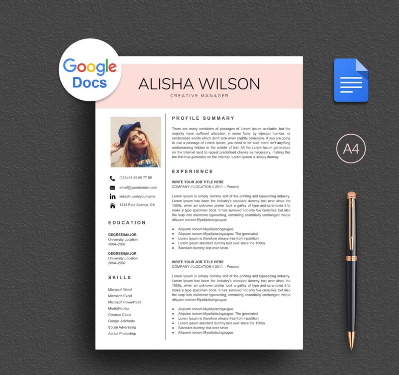 Detail Cv Google Docs Template Nomer 41