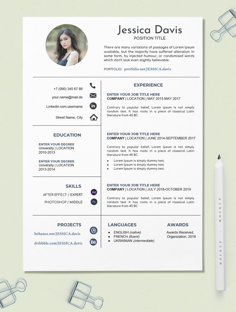 Detail Cv Google Docs Template Nomer 4