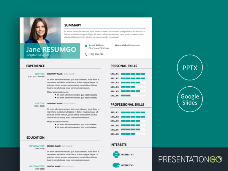 Cv In Powerpoint Template - KibrisPDR