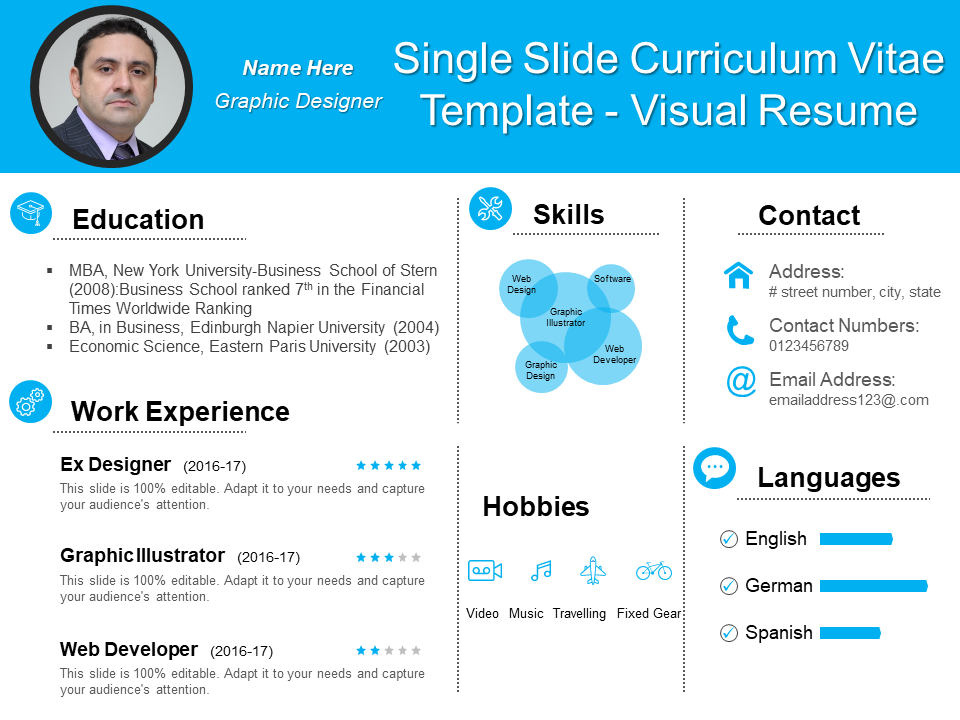 Detail Cv In Powerpoint Template Nomer 10