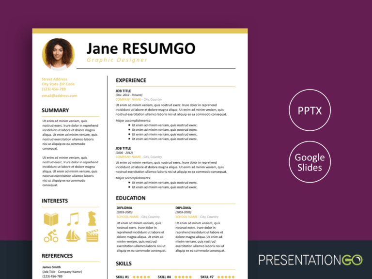 Detail Cv In Powerpoint Template Nomer 14