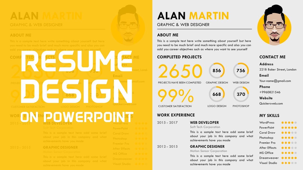 Detail Cv In Powerpoint Template Nomer 24