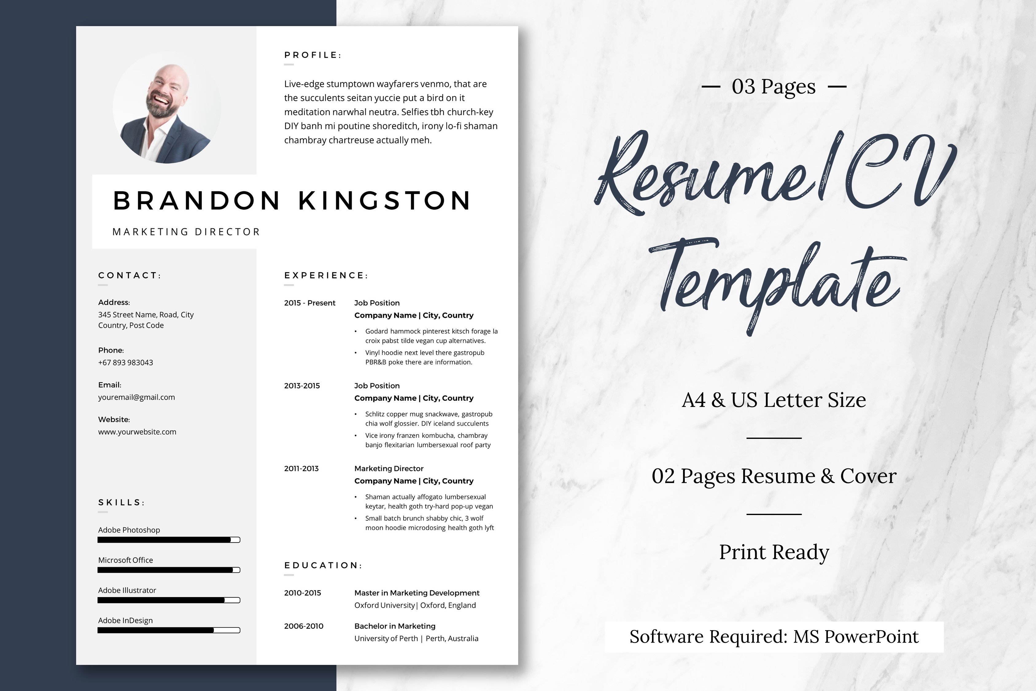 Detail Cv In Powerpoint Template Nomer 30