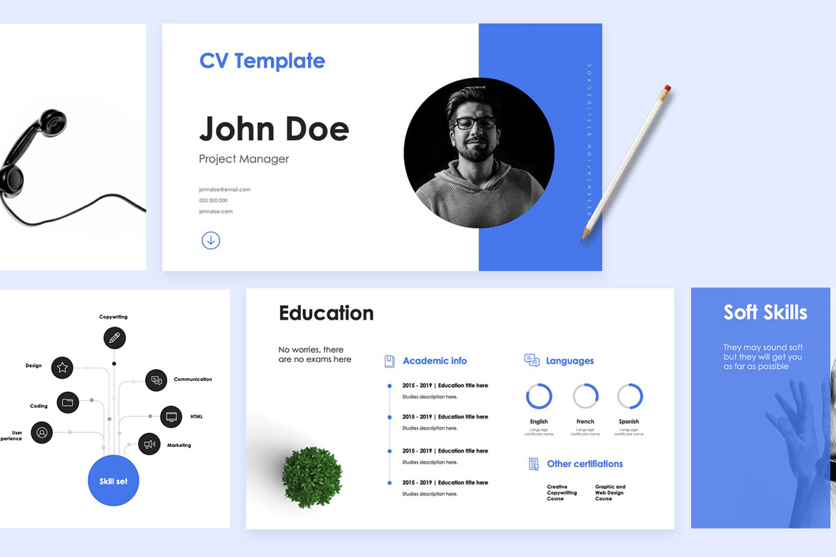 Detail Cv In Powerpoint Template Nomer 31