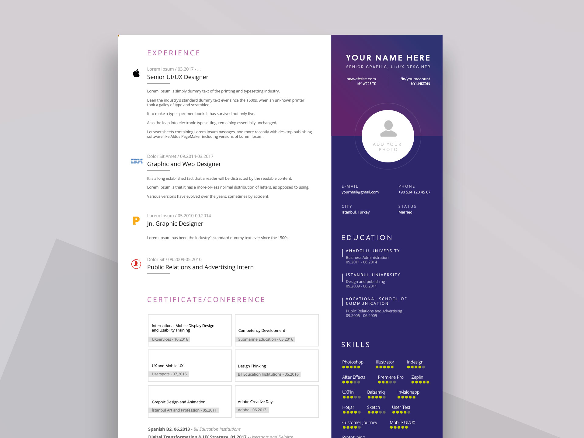 Detail Cv In Powerpoint Template Nomer 32