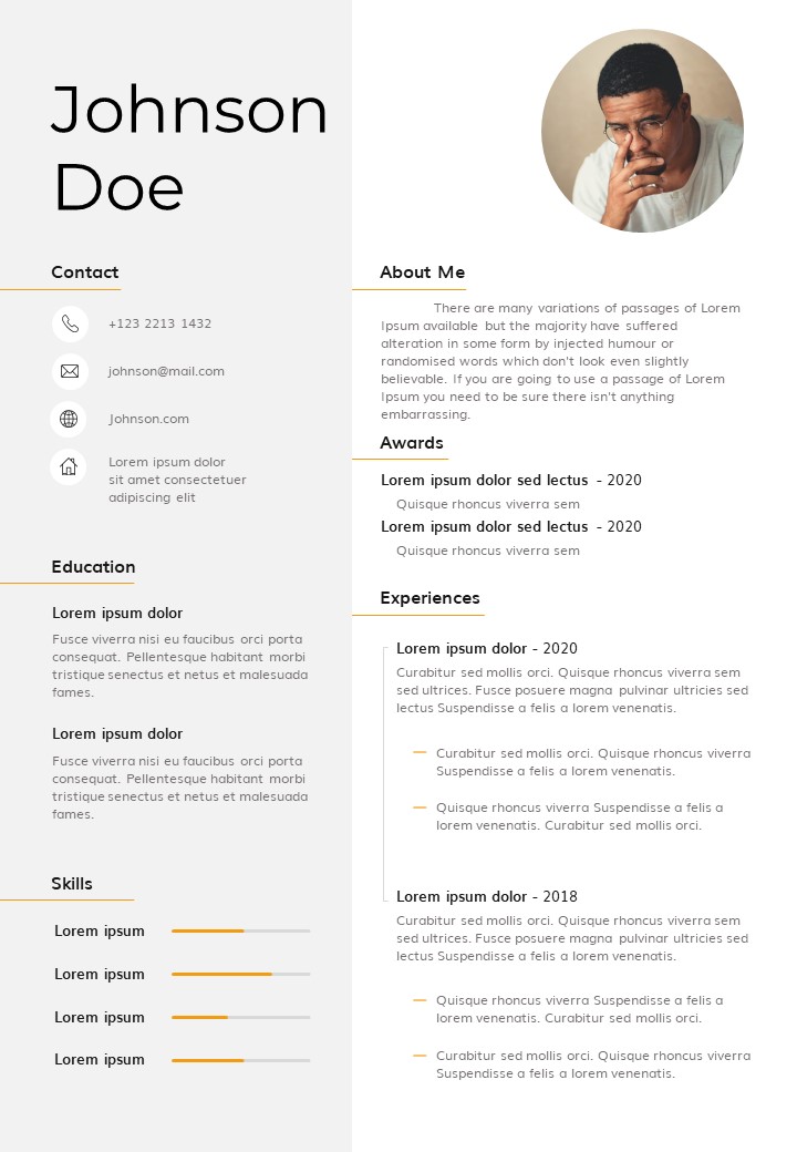 Detail Cv In Powerpoint Template Nomer 37