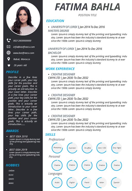 Detail Cv In Powerpoint Template Nomer 38