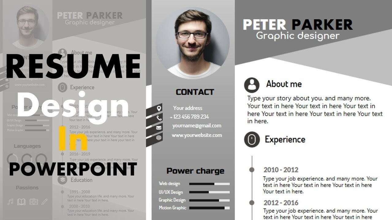 Detail Cv In Powerpoint Template Nomer 40