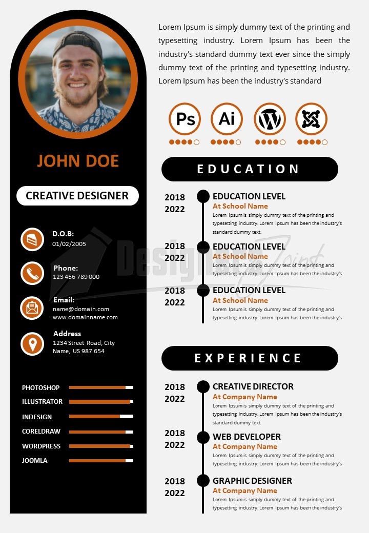 Detail Cv In Powerpoint Template Nomer 42