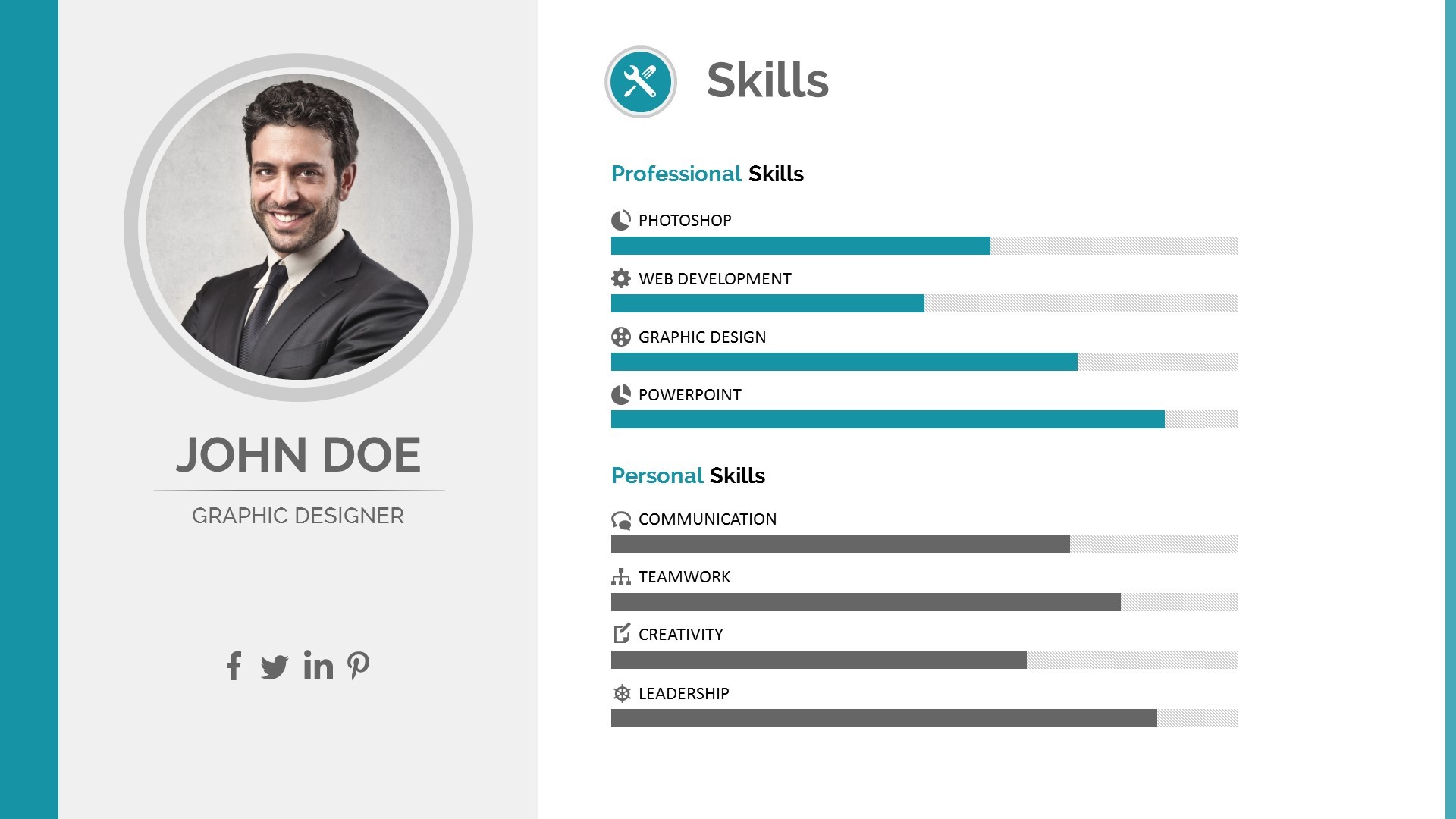 Detail Cv In Powerpoint Template Nomer 45