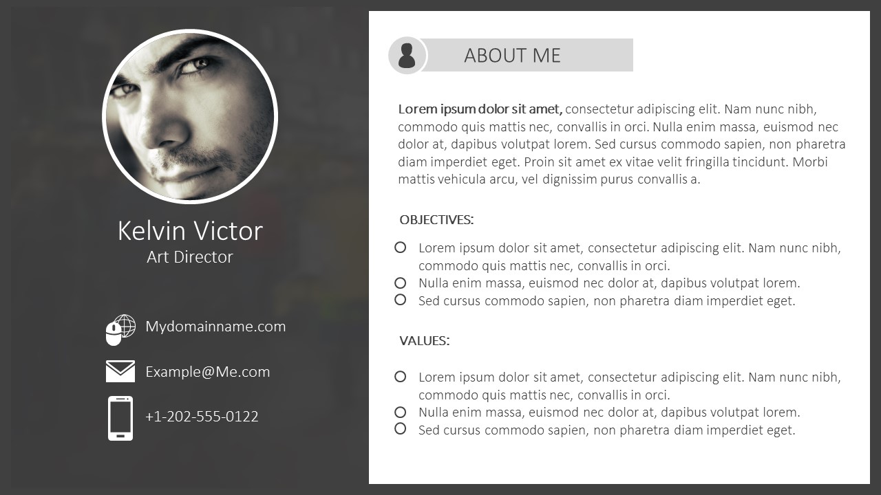 Detail Cv In Powerpoint Template Nomer 49