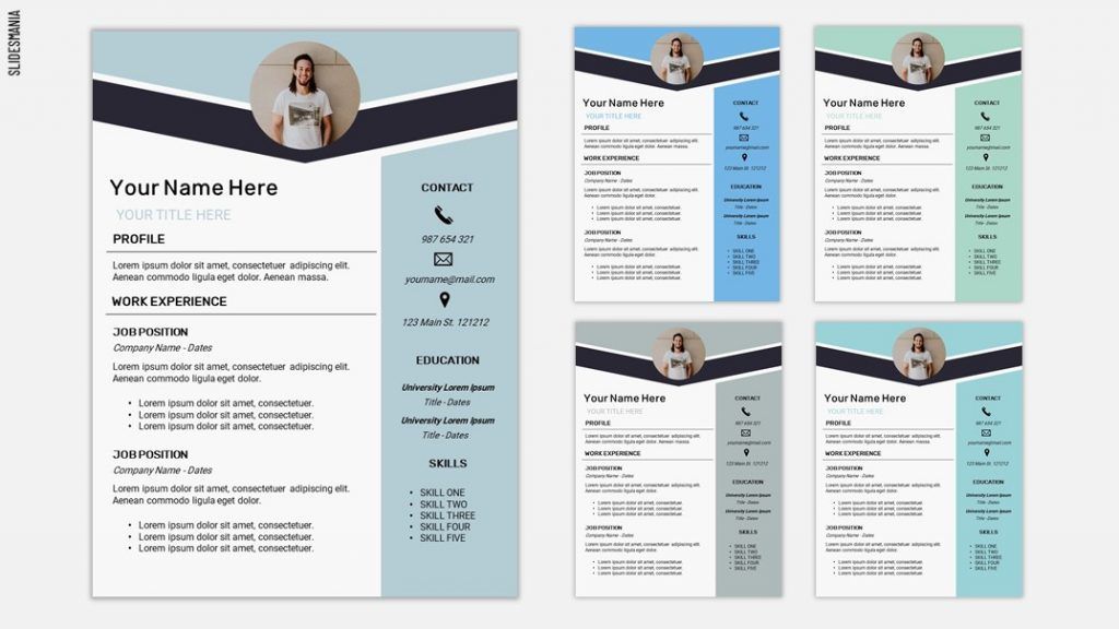 Detail Cv In Powerpoint Template Nomer 6