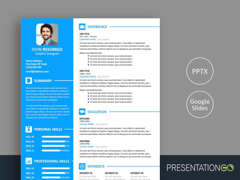 Detail Cv In Powerpoint Template Nomer 7